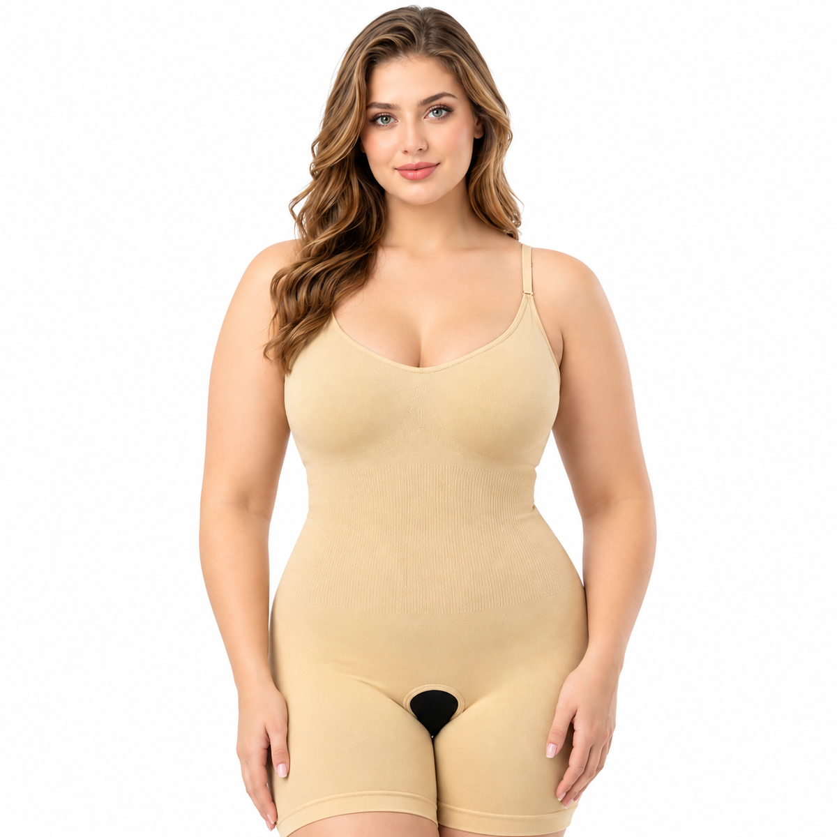 Full Body Snatched Open Crotch Body Shaper – Skin