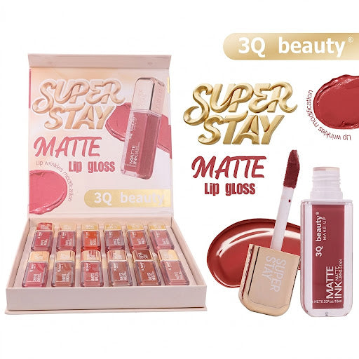 3Q Beauty Super Stay Matte Lip Gloss (Pack Of 12)